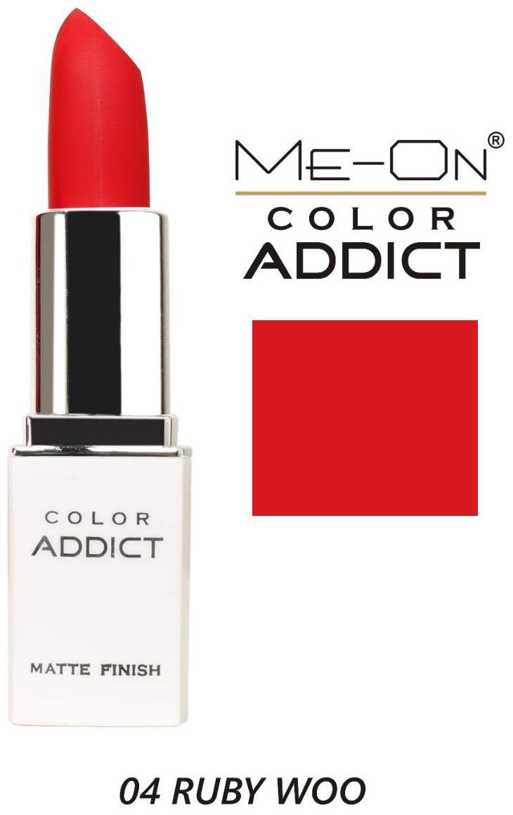 

Me-On Color Addict Matte Lipstick Shade 04 Ruby Woo 4g