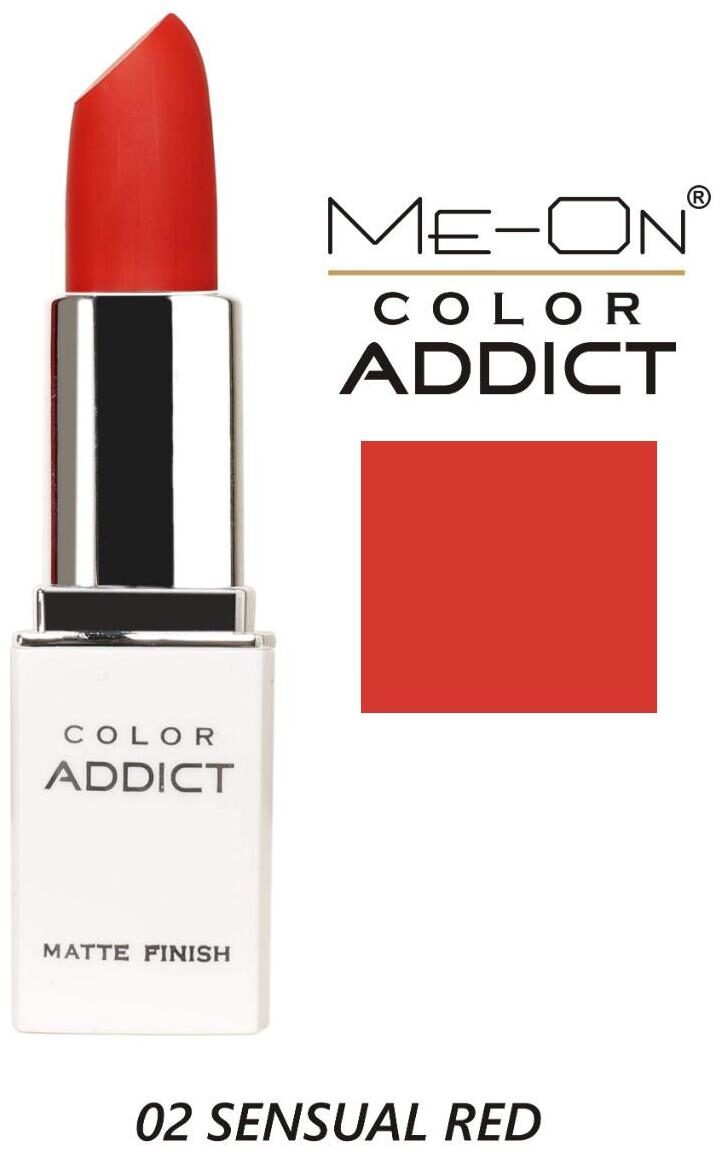 

Me-On Color Addict Matte Lipstick Shade 02 Sensual Red 4g