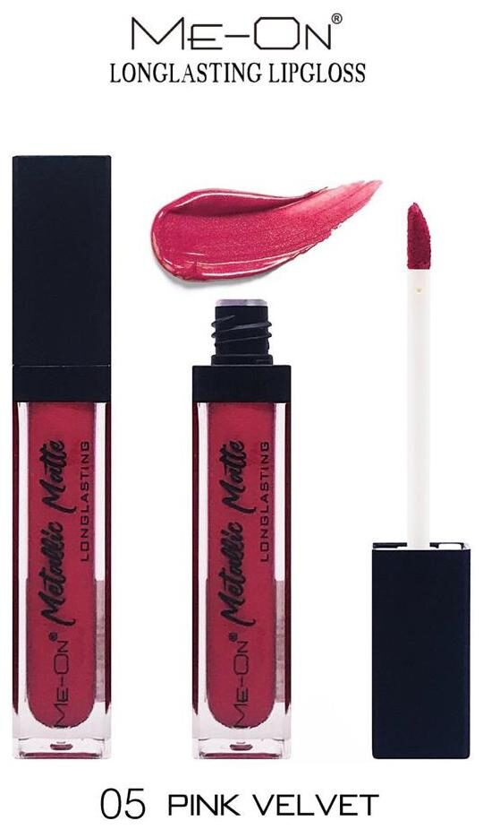 

Me-On Long Lasting Metallic matte Lip Gloss Shade Pink Velvet 4g