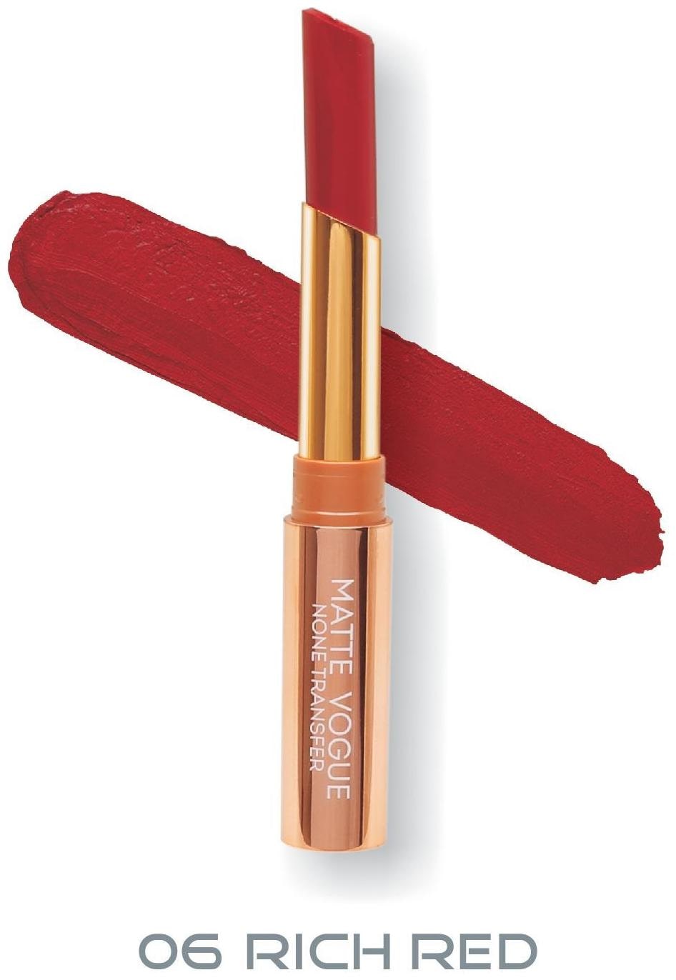 

Me-on Matte Vogue None Transfer Lipsticks 3 2 g Shade 6 ( Red)