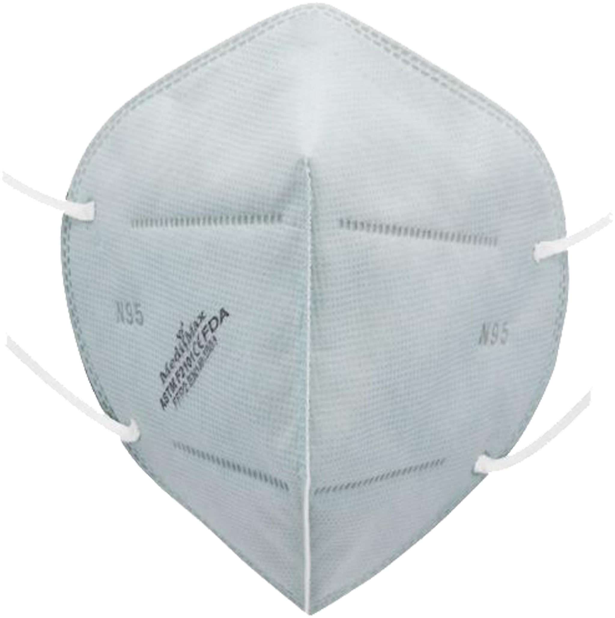 

Medi-Max Pro Ultra Comfortable Sterile Protection N95 Mask with Head Band Strap Grey (Pack of 20)