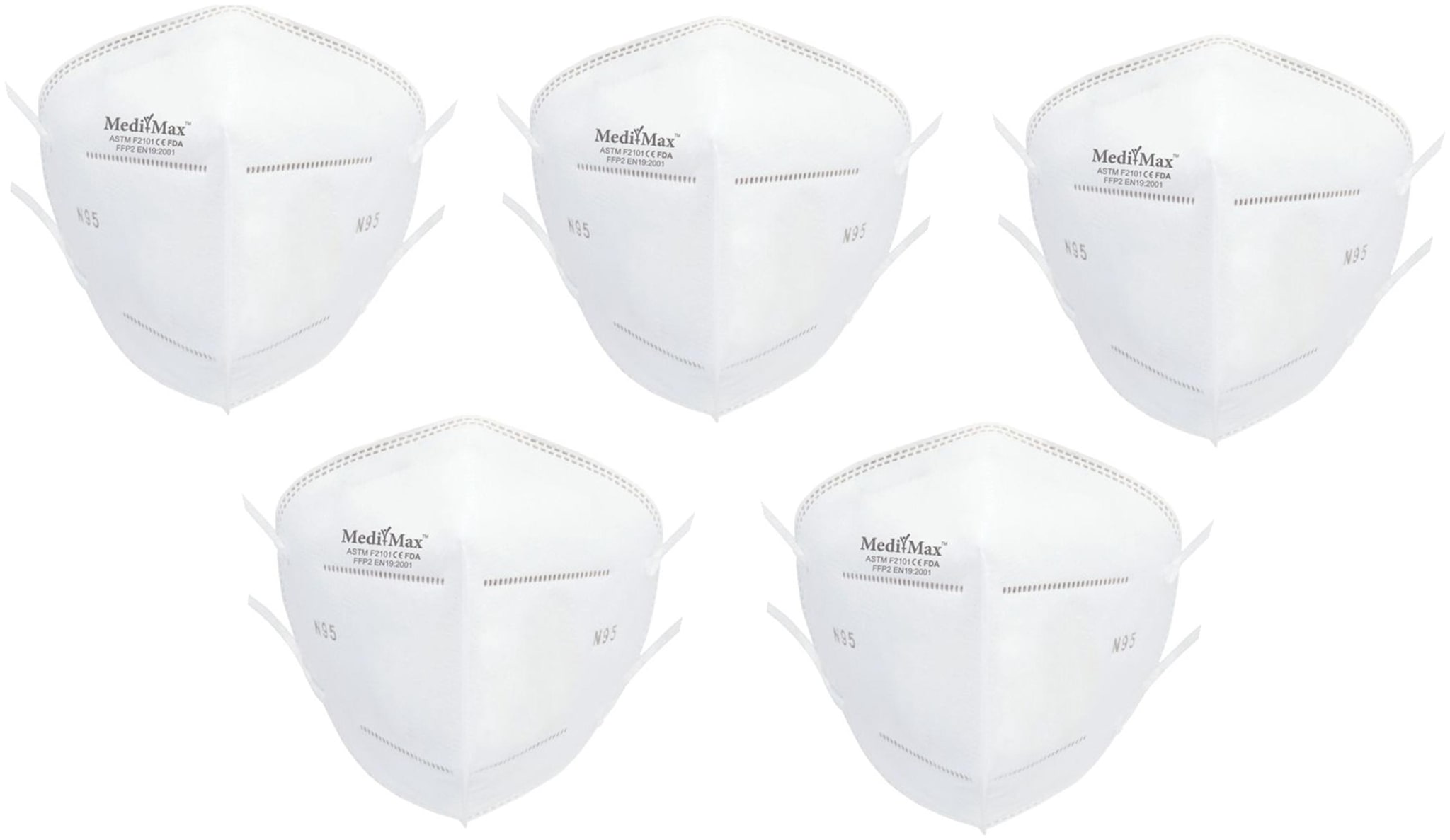 

Medi-Max Pro Ultra Comfortable Sterile Protection Mask with Head Band Strap White Face Mask (Pack of 5)