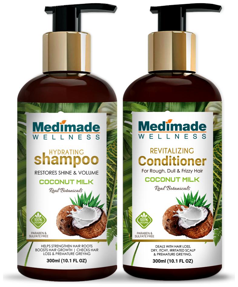 

Medimade Coconut Milk Shampoo 300ml Coconut Milk Conditioner 300ml