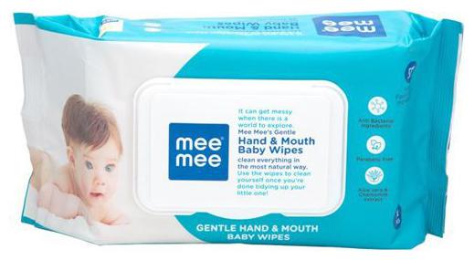 Mee Mee Baby Wipes Gentle Hand And Mouth White 72 pcs