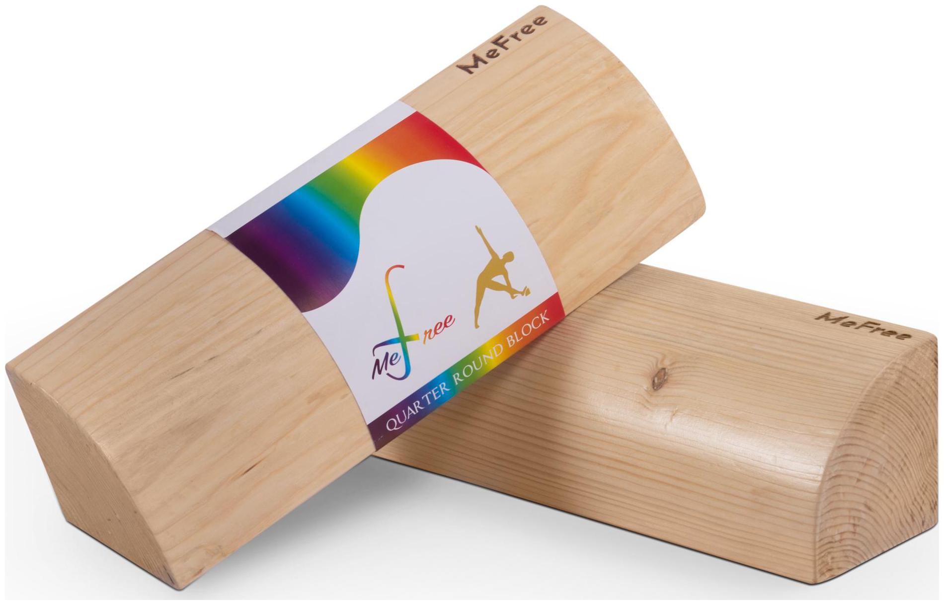 

MeFree Eco-Friendly Wooden Yoga Quarter Round Block