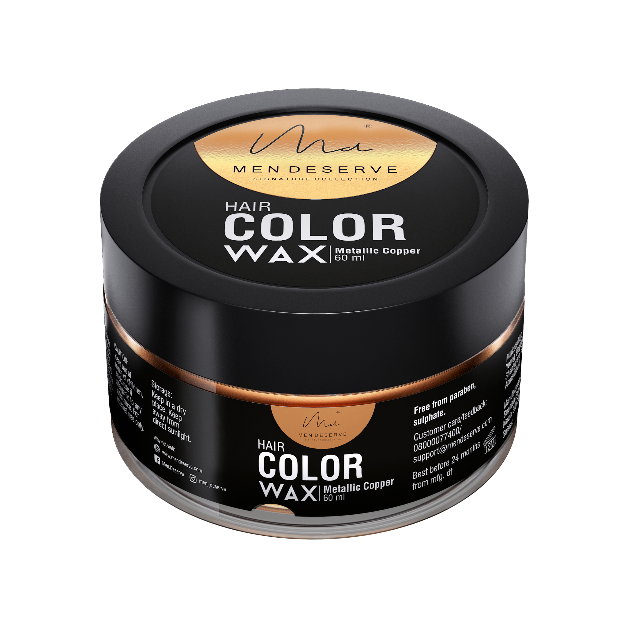 

Men Deserve Hair Styling Color Wax 60 ml (Metallic Copper)
