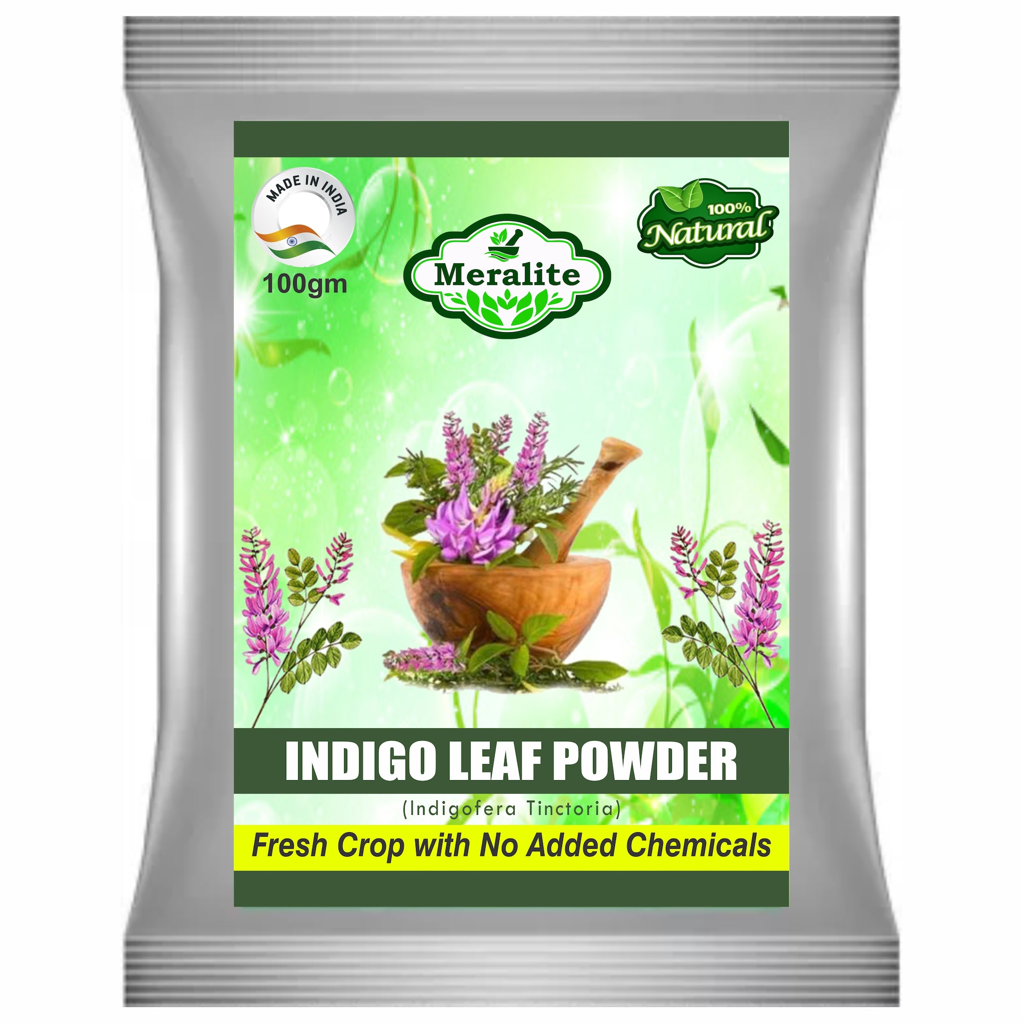 

Meralite 100 Organic Indigo Powder 100g (Pack Of 1)