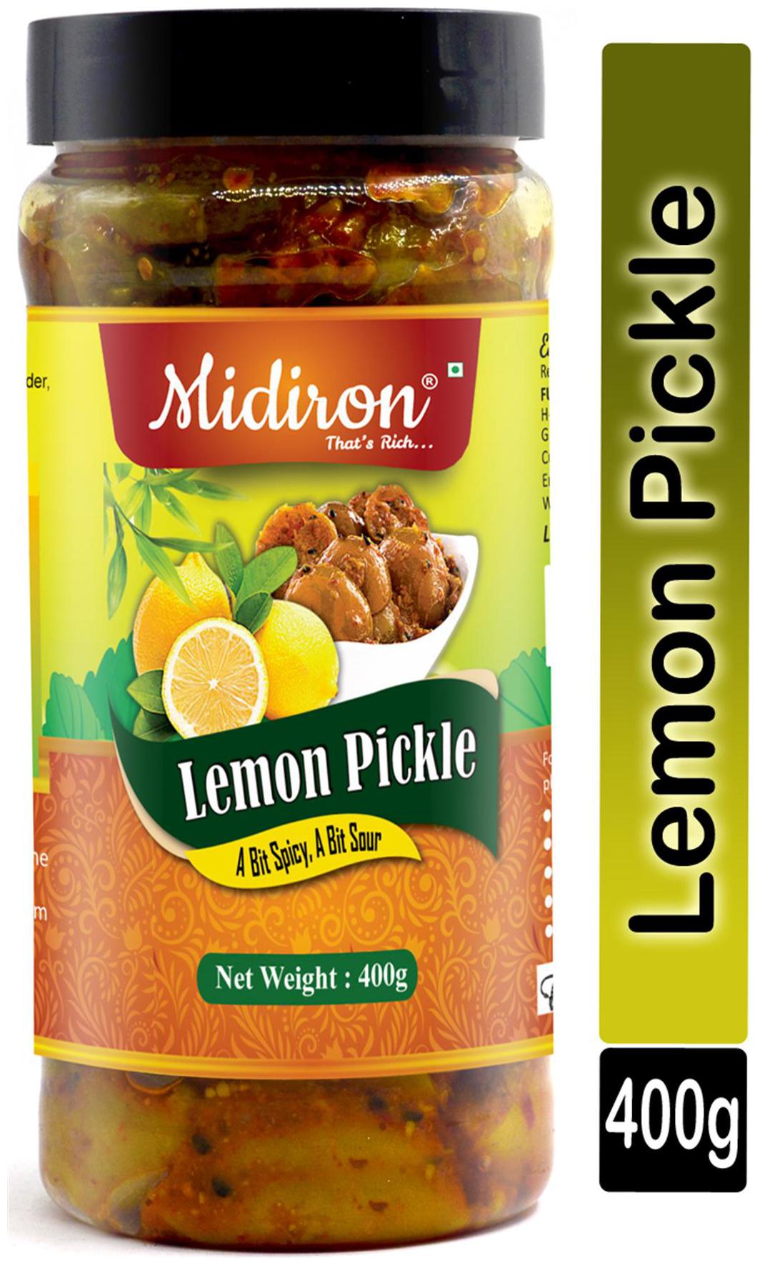 

Midiron Lemon Pickle Traditional Punjabi Pickle (400 g)
