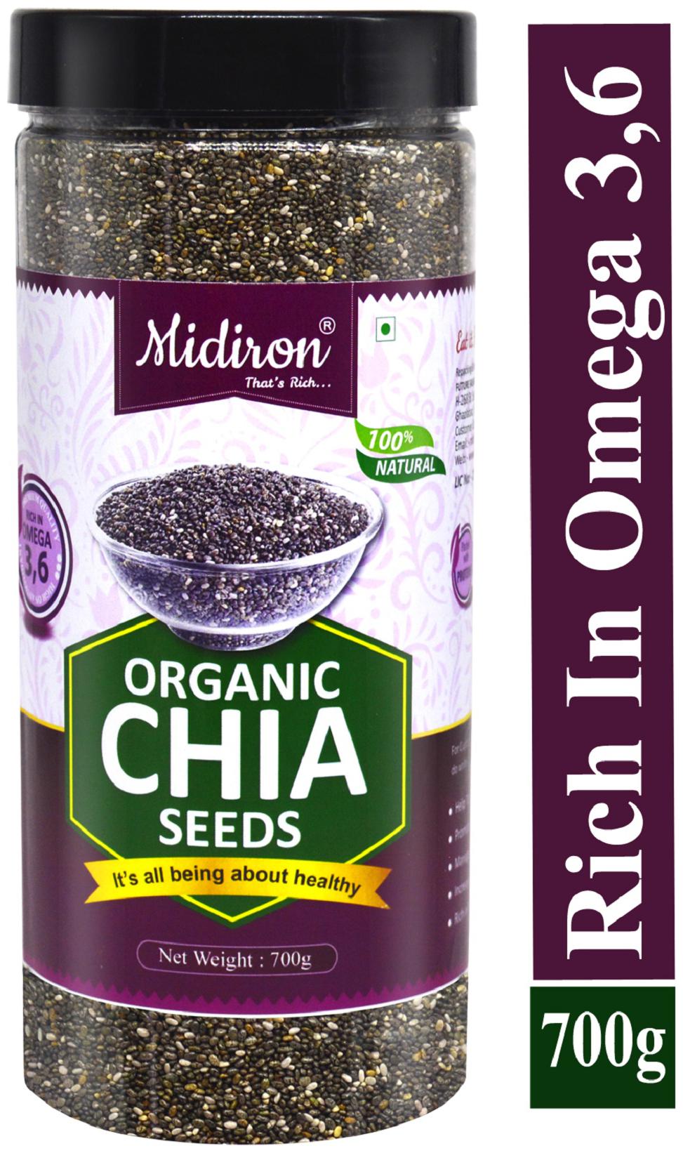 

Midiron Raw Chia seed Chia seed Powerful Nutrition Rich in Omega 3 6 (700 g)