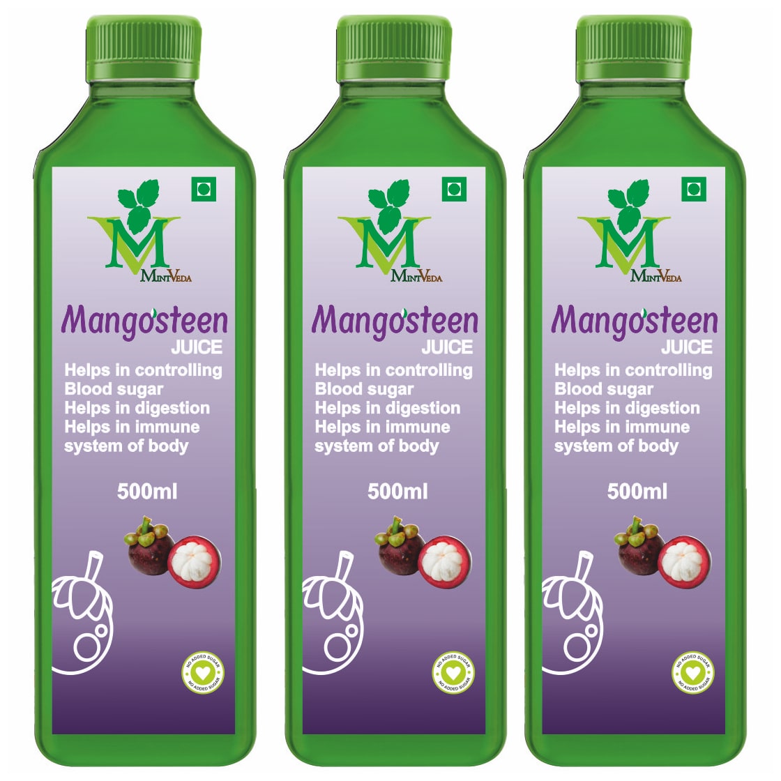 

Mintveda Mangosteen Juice (Sugar Free) 500ml (Pack of 3)