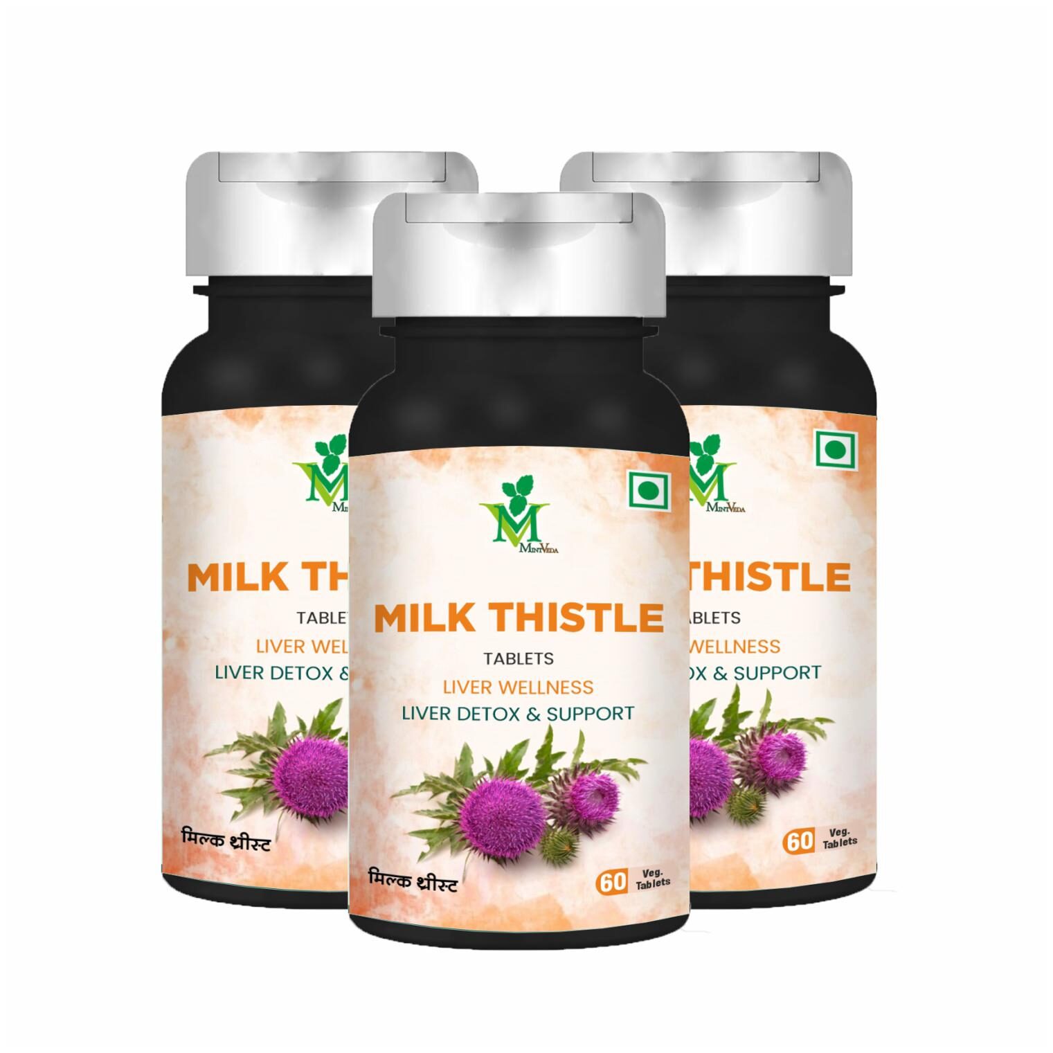 

MINTVEDA Milk Thistle Veg 60 Tablets pack of 3