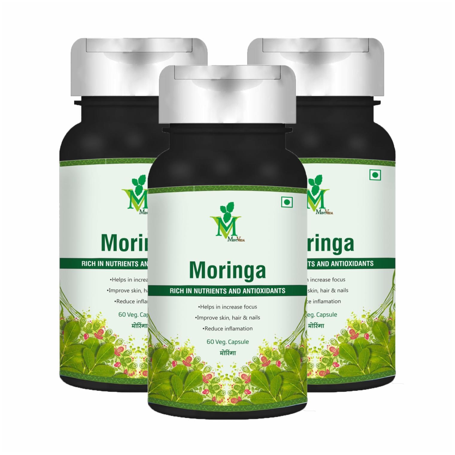 

MINTVEDA Moringa 60 Veg Capsules (Pack of 3)