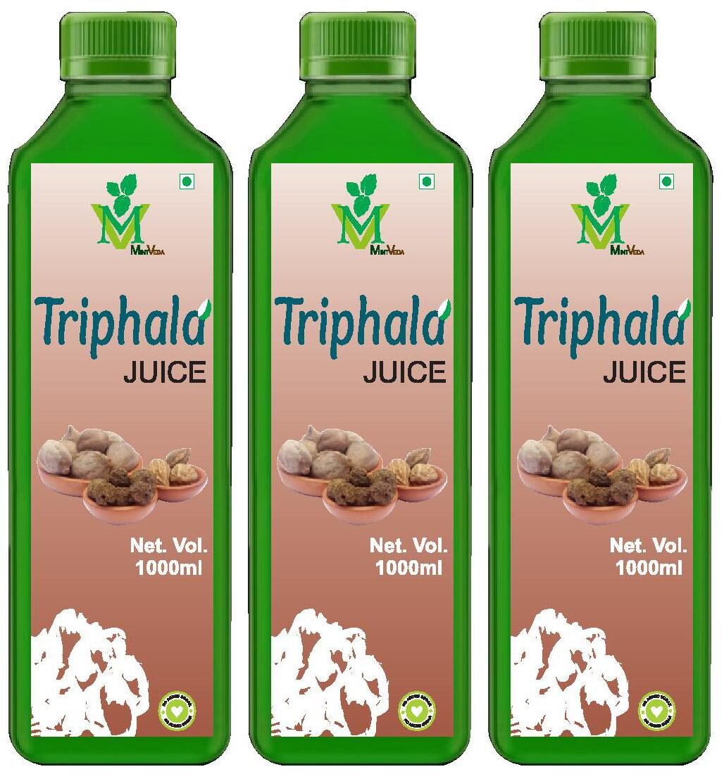 

MintVeda Triphala (Sugar Free) Juice -Pack of 3 ( 1litre x 3)
