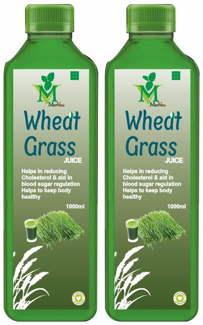 

MintVeda Wheat Grass Juice - 1 litre (Pack of 2)