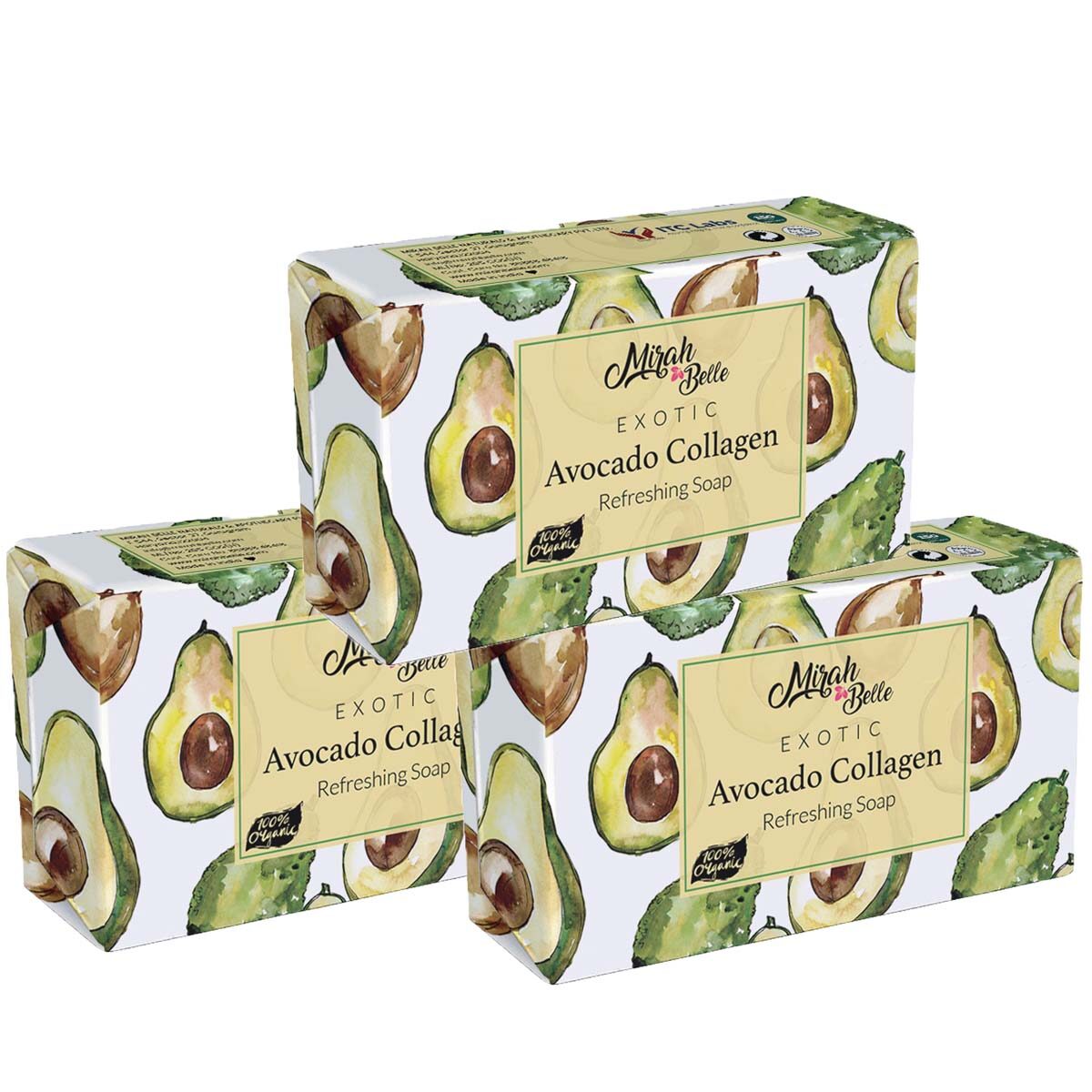 

Mirah Belle Organic Avocado Collagen Soap Bar 75 g(Pack of 3)