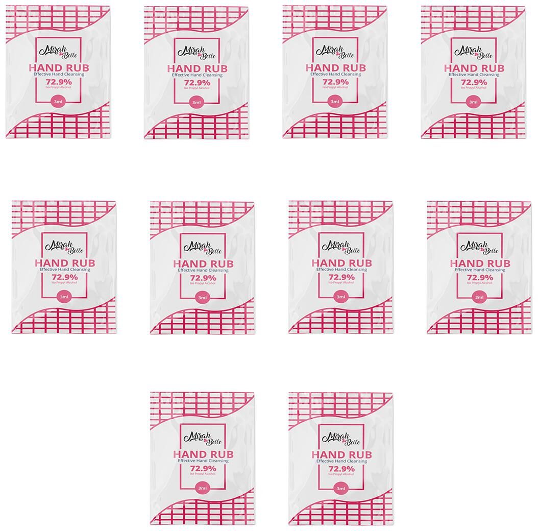 

Mirah Belle Hand Rub Sanitizer Pouch 3 ml Pack of 10
