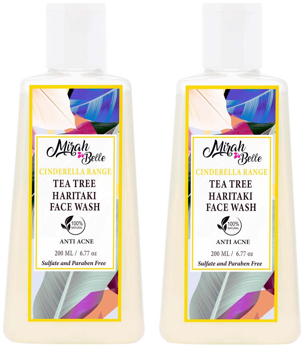 

Mirah Belle - Tea Tree Anti Acne Face Wash (200 ml)- Pack of 2 - Anti Acne Heals Blemishes Lightens Scars - Organic Natural Vegan Cruelty Free - Sulfate and Paraben Free