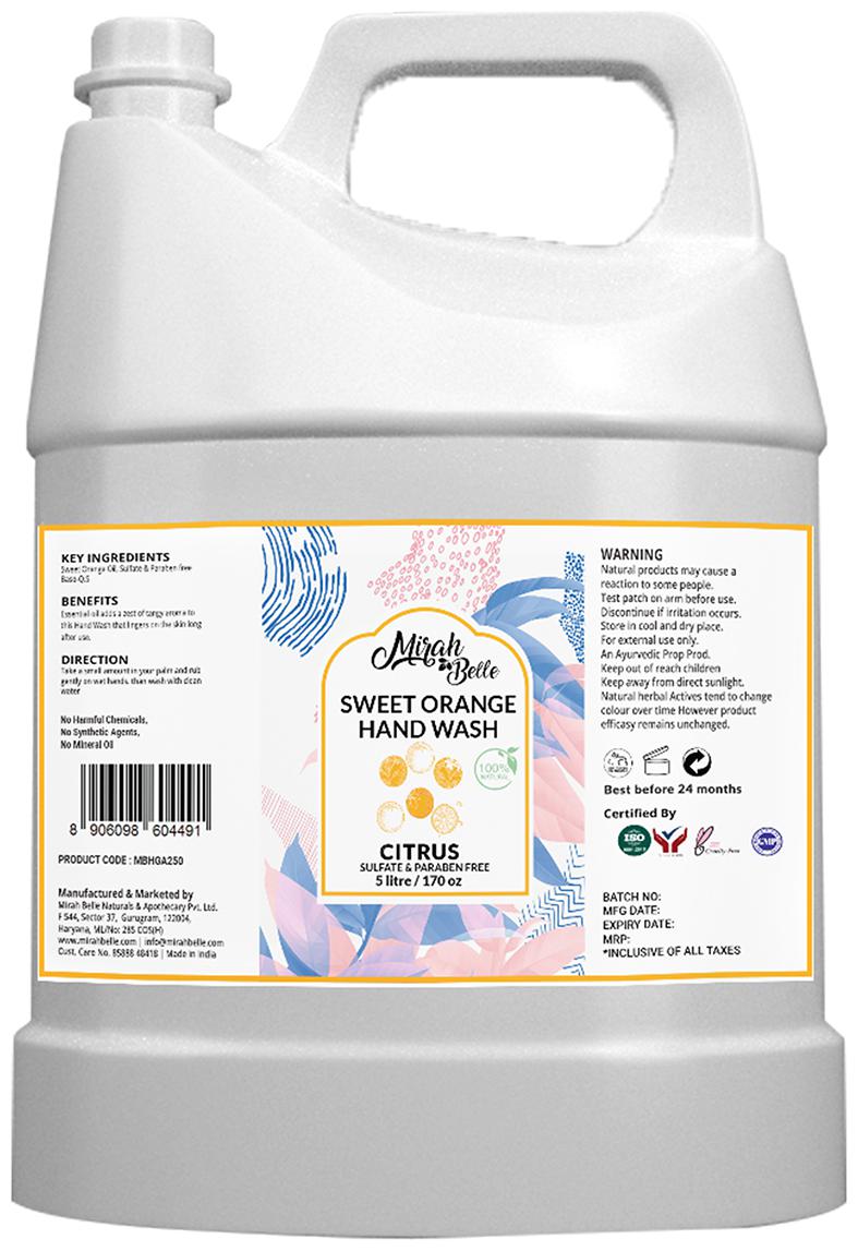 

Mirah Belle - FDA Approved - Sweet Orange Hand Wash Can (5 L)
