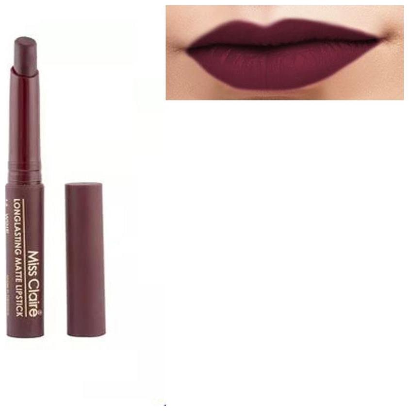

Miss Claire Long Lasting Soft Cream Matte Lipstick (Plum) 2 5g