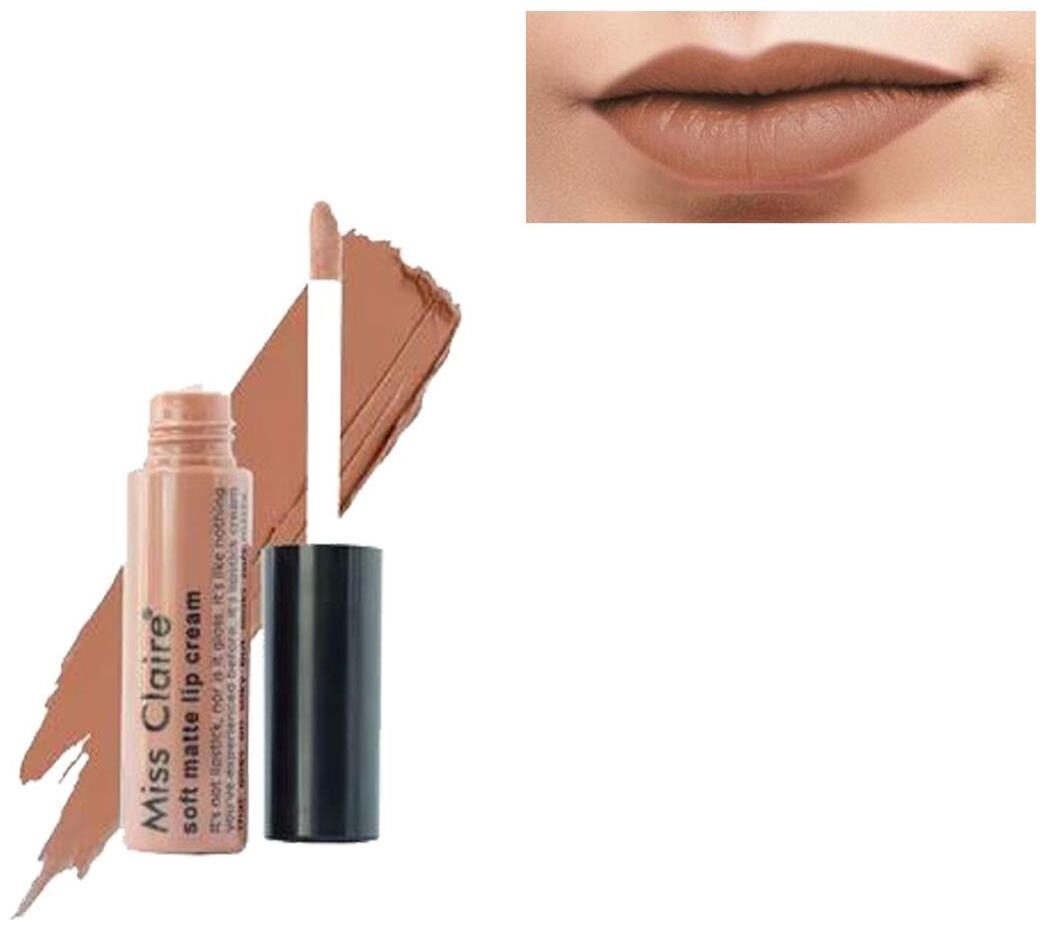 

Miss Claire Soft Matte Lip Cream Cruelty Free Lipstick (Brown) 6 5g