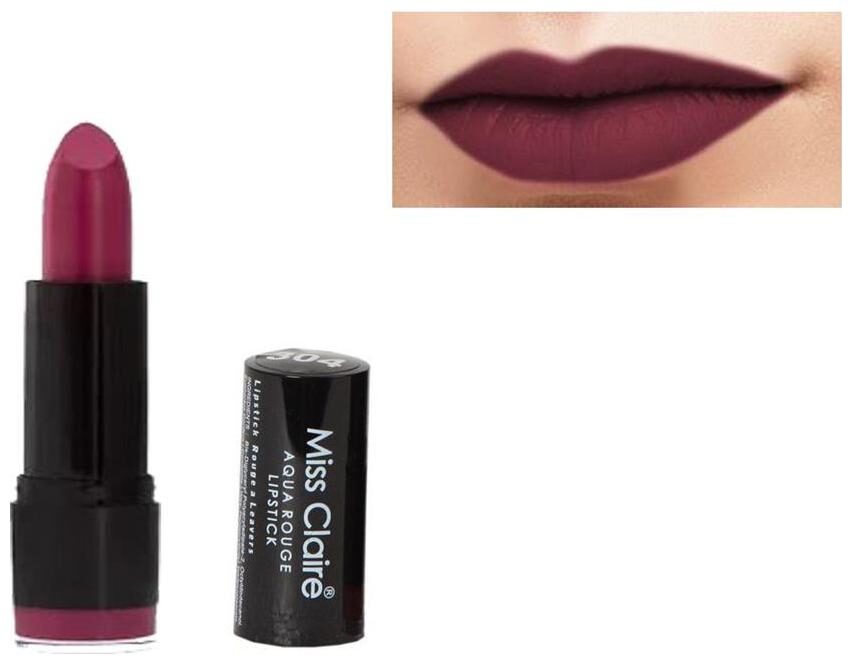 

Miss Claire Soft Creame Aqua Rouge Lipstick (Plum) 3 5g