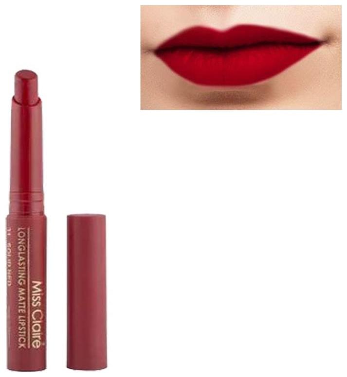 

Miss Claire Long Lasting Soft Cream Matte Lipstick (Red) 2 5g