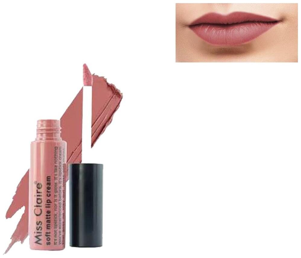 

Miss Claire Soft Matte Lip Cream Cruelty Free Lipstick (Brown) 6 5g