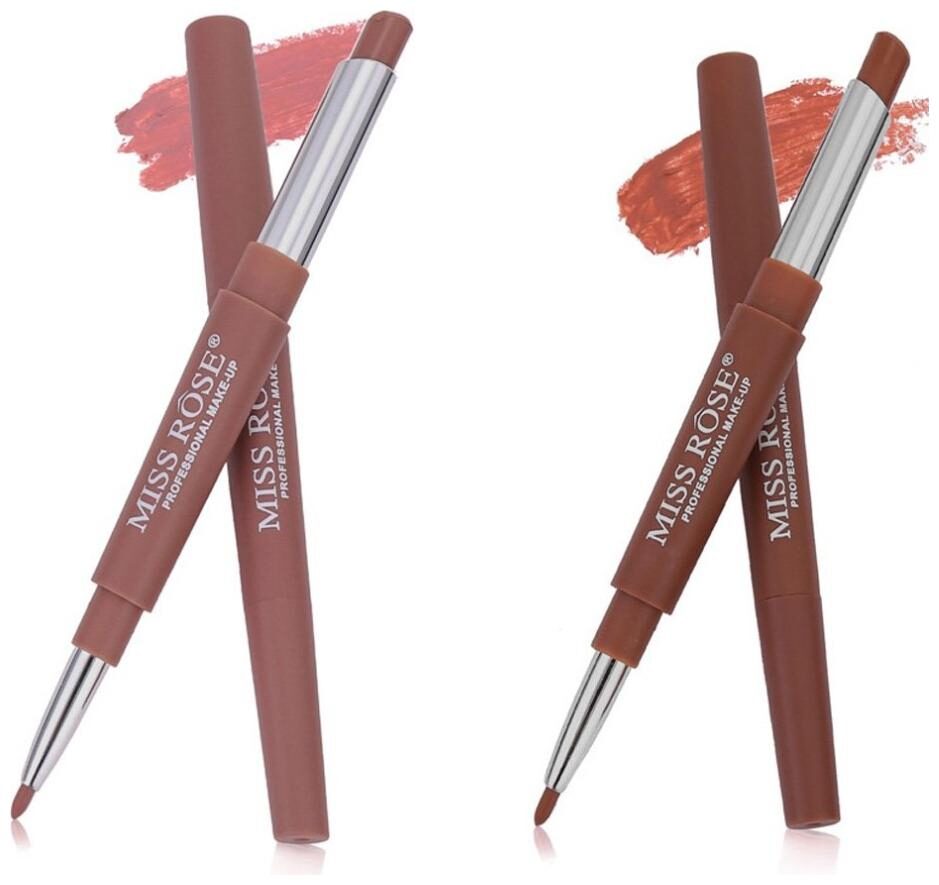 

Miss Rose combo of 2 Lip Liner Plus Lipsticks 3 g (Nude-Coffe)