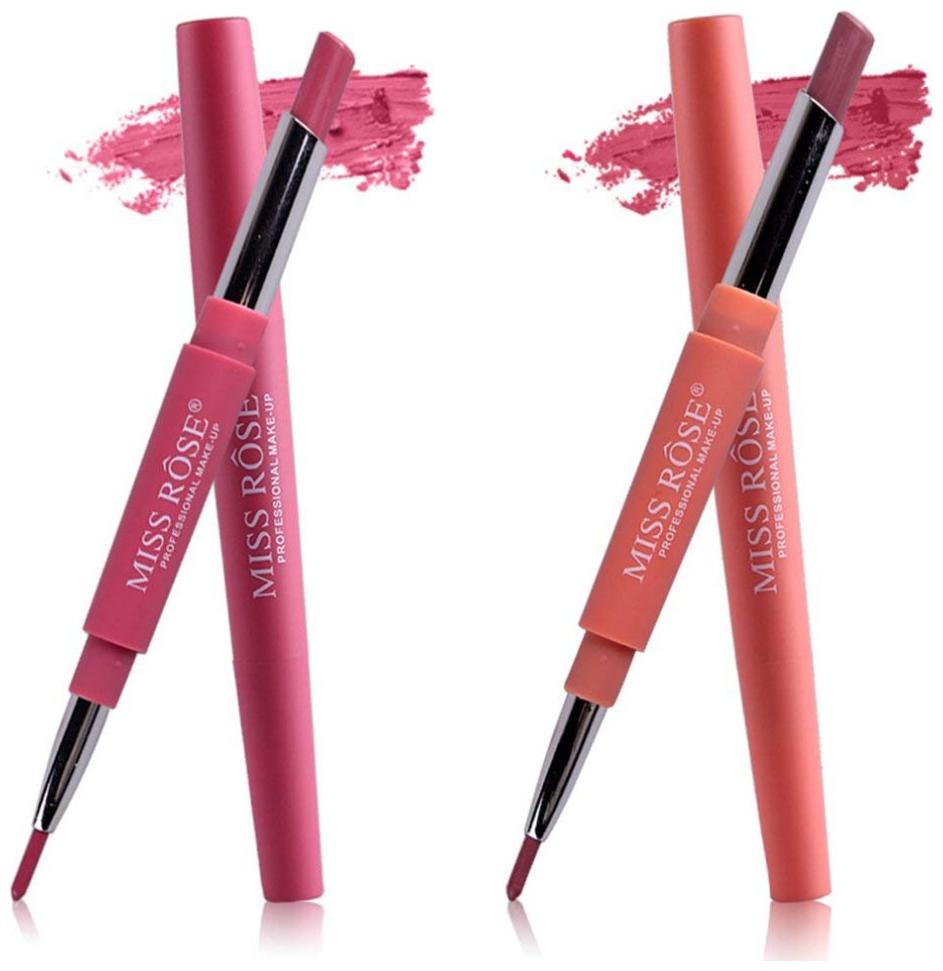 

Miss Rose Combo of 2 Lip Liner Plus Lipsticks( Shade 3 and 7) 2 5 g Pack of 2