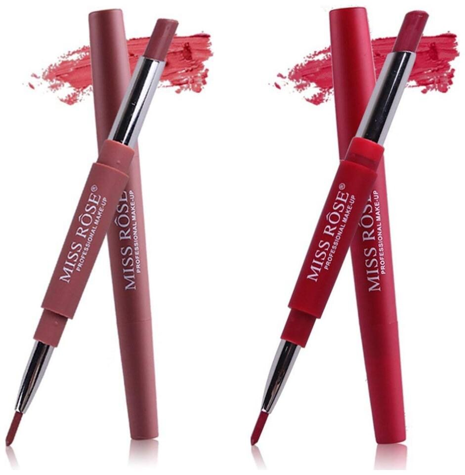 

Miss Rose Combo of 2 Lip Liner Plus Lipsticks( Shade 1 and 4) 2 5 g Pack of 2