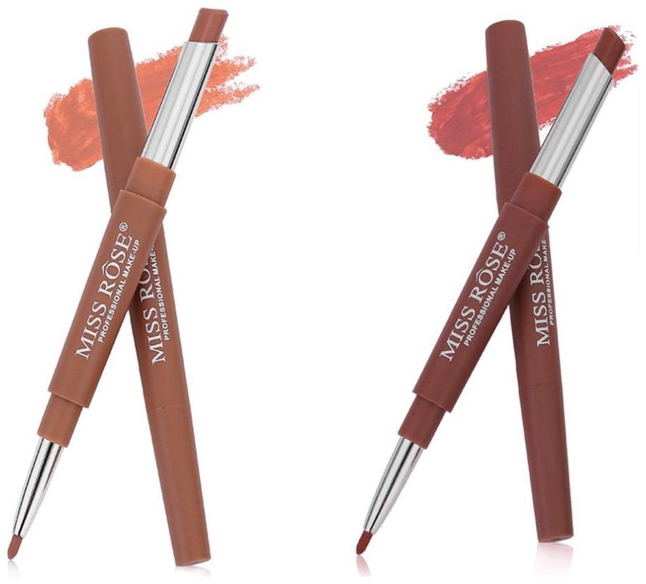 

Miss Rose combo of 2 Lip Liner Plus Lipsticks 3 g (Brown-Brown)