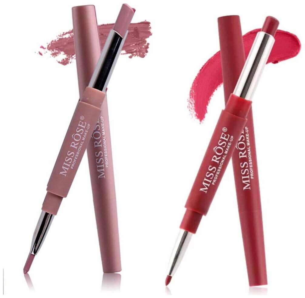 

Miss Rose combo of 2 Lip Liner Plus Lipsticks 3 g (Nude-Rust)