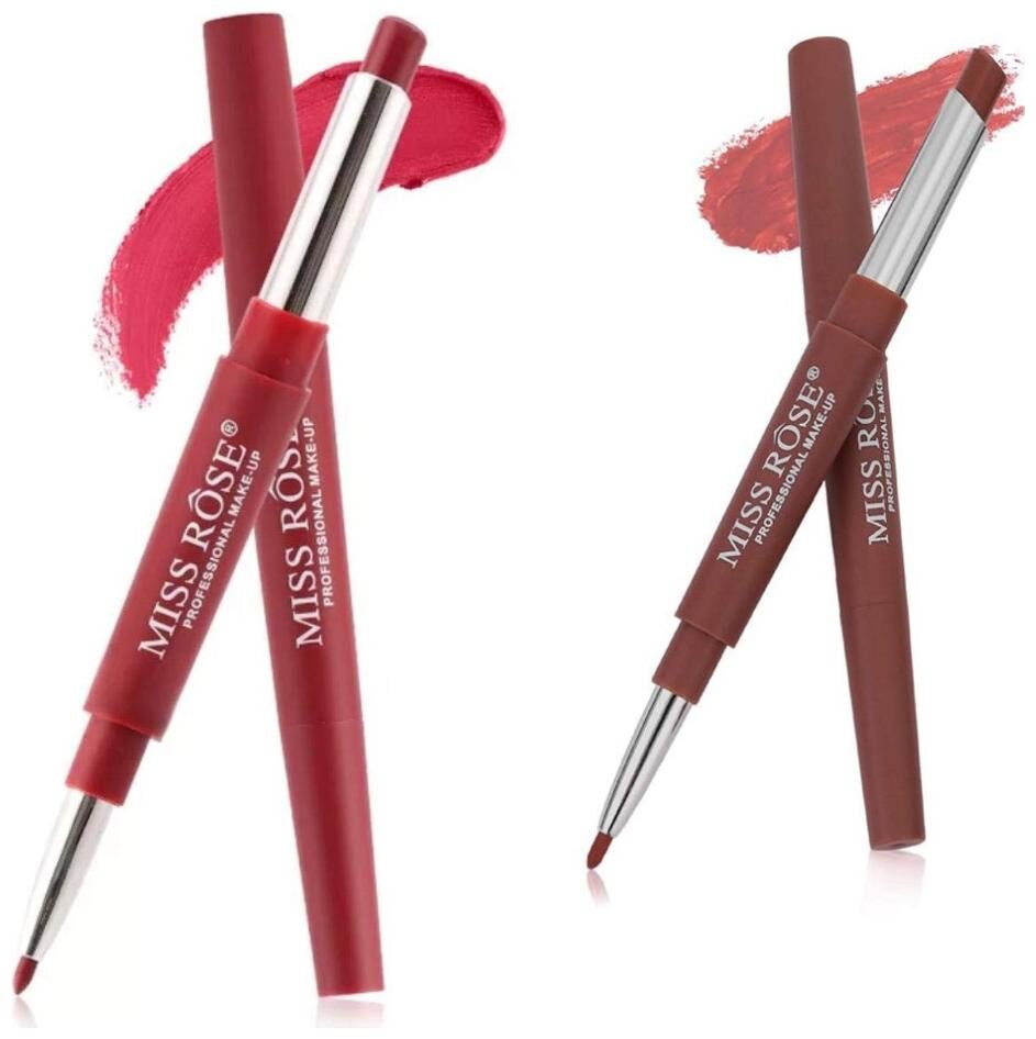 

Miss Rose combo of 2 Lip Liner Plus Lipsticks 3 g (Rust-Brown)