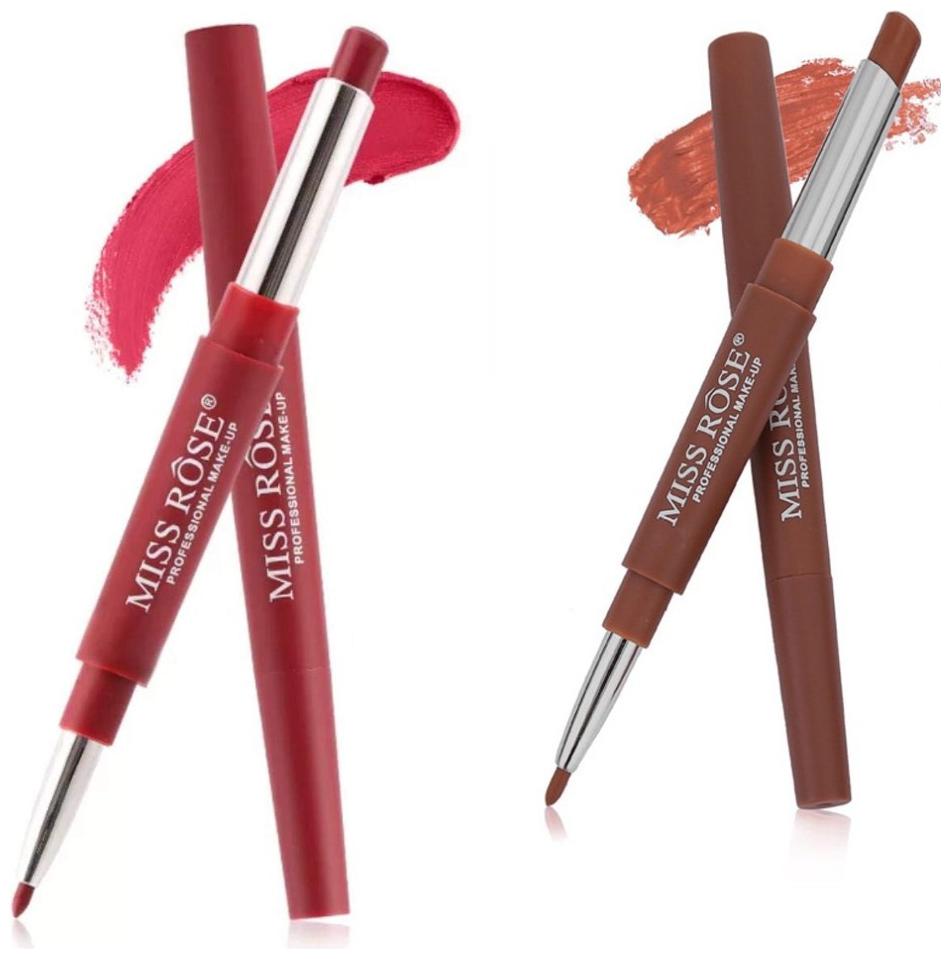 

Miss Rose combo of 2 Lip Liner Plus Lipsticks 3 g (Rust-Coffe)