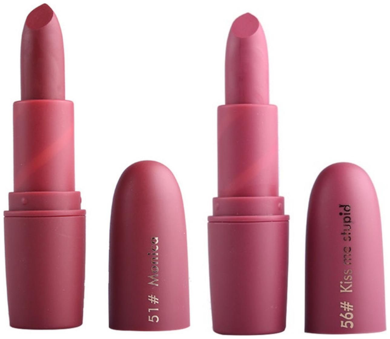 

Miss Rose Creamy Matte Lipstick (Maroon Light Purple 4g Each) (Pack of 2)