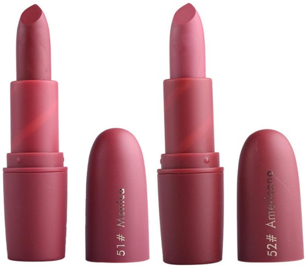 

Miss Rose Creamy Matte Lipstick (Maroon Dark Red 4g Each) (Pack of 2)