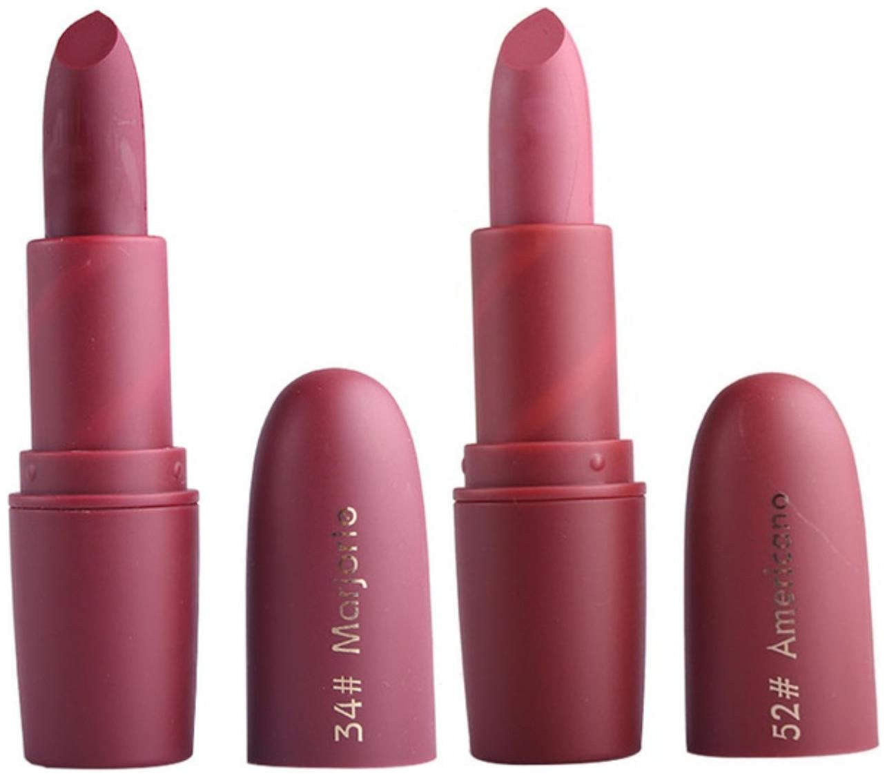 

Miss Rose Creamy Matte Lipstick (Nude Dark Peach 4g Each) (Pack of 2)
