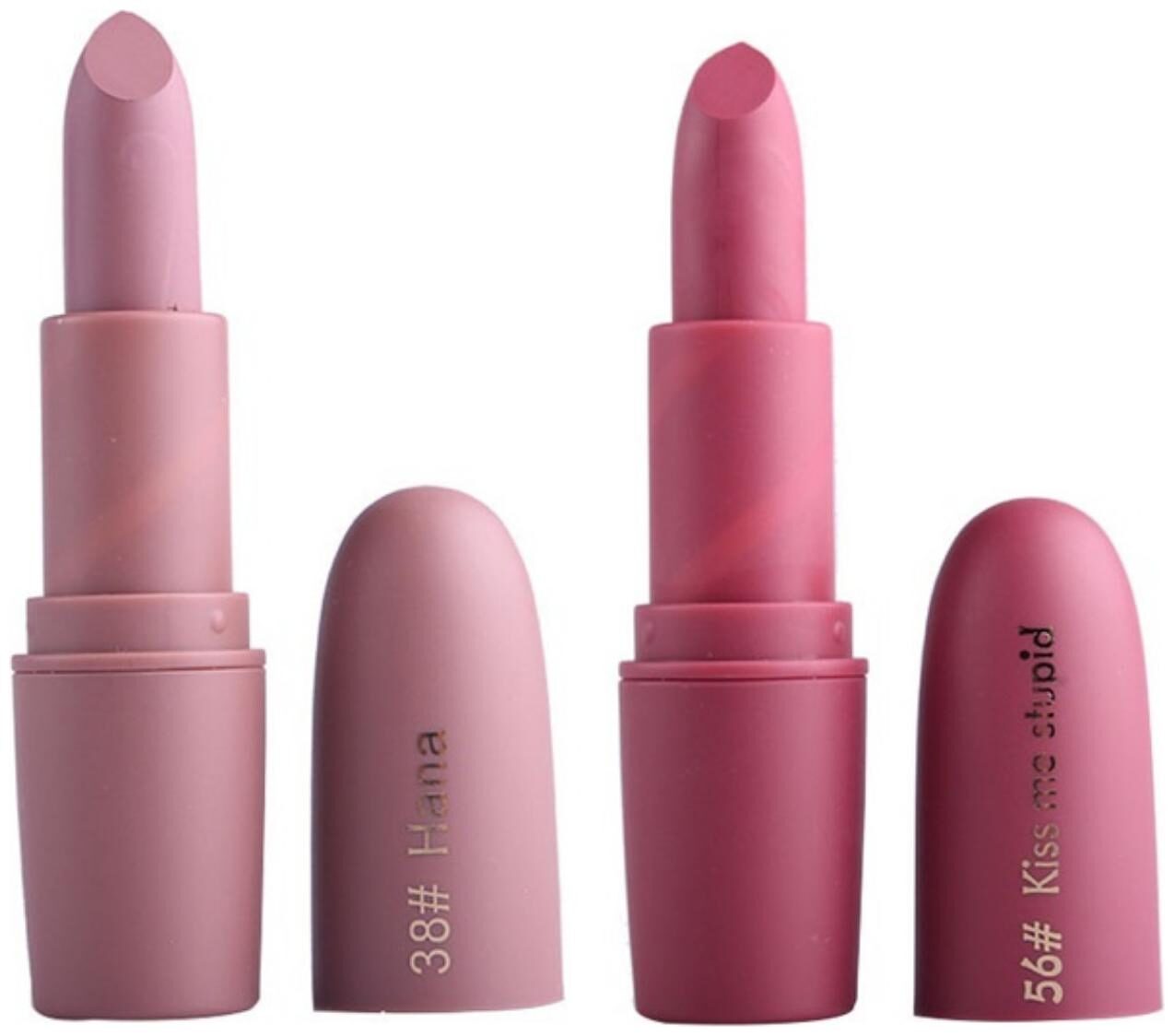 

Miss Rose Creamy Matte Lipstick (Light Pink Light Purple 4g Each) (Pack of 2)