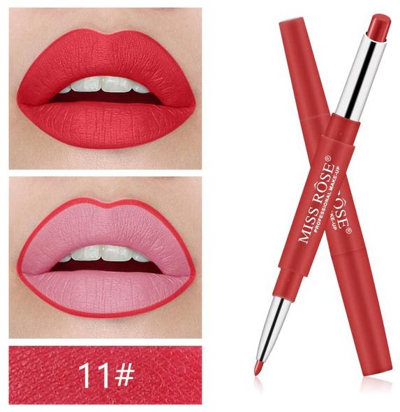 

Miss Rose High Pigment Lipliner 2In1 Lipstick 2 1 g Mr-11 Red (Pack Of 1)