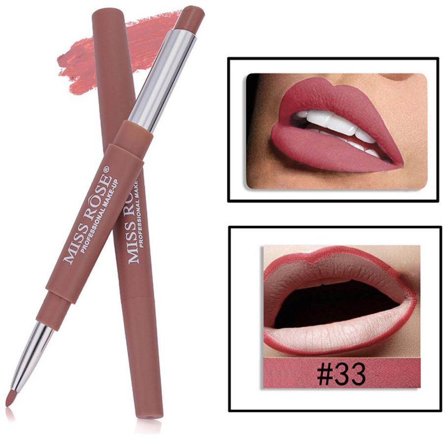 

Miss Rose High Pigment Lipliner 2In1 Lipstick 2 1 g Mr-33 Orchid (Pack Of 1)