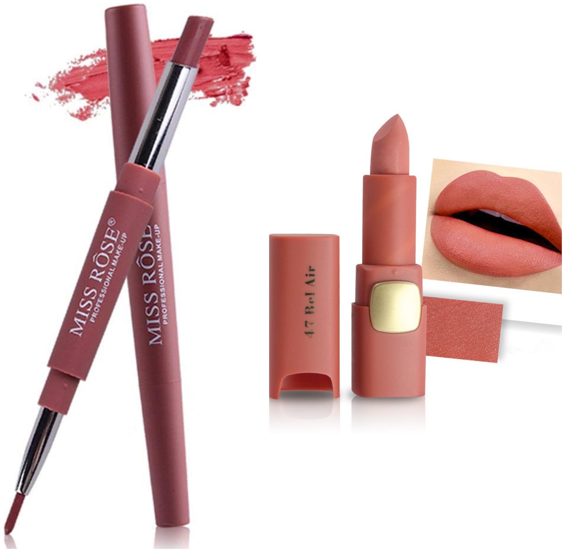 

Miss Rose Professional Make-Up Combo of Two Matte Lipstick 5 6g (Coral Rose)