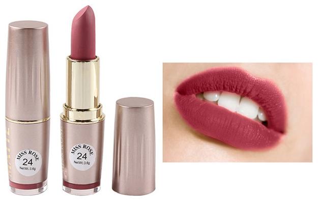 

Miss Rose Professional Make-Up Metalic Lipstick Matte Color (Red) 3 6g