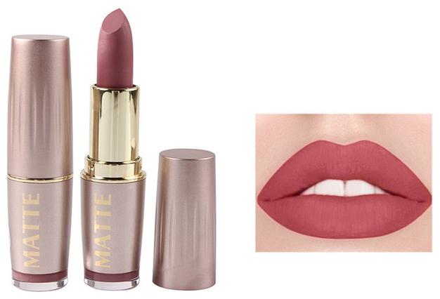 

Miss Rose Professional Make-Up Metalic Lipstick Matte Color (Maroon) 3 6g