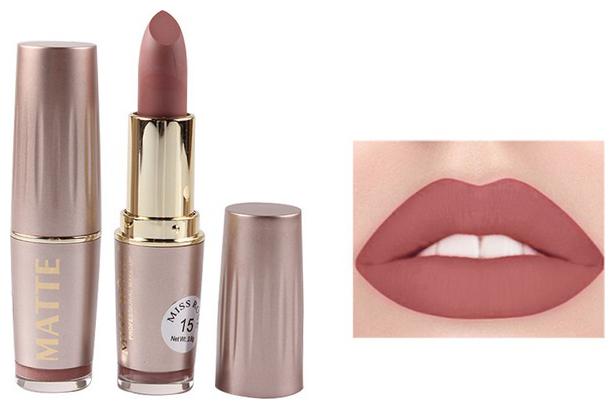 

Miss Rose Professional Make-Up Metalic Lipstick Matte Color (Brown) 3 6g