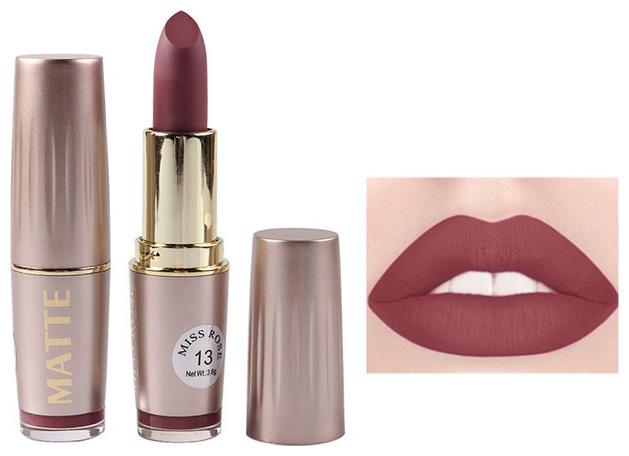 

Miss Rose Professional Make-Up Metalic Lipstick Matte Color (Maroon) 3 6g