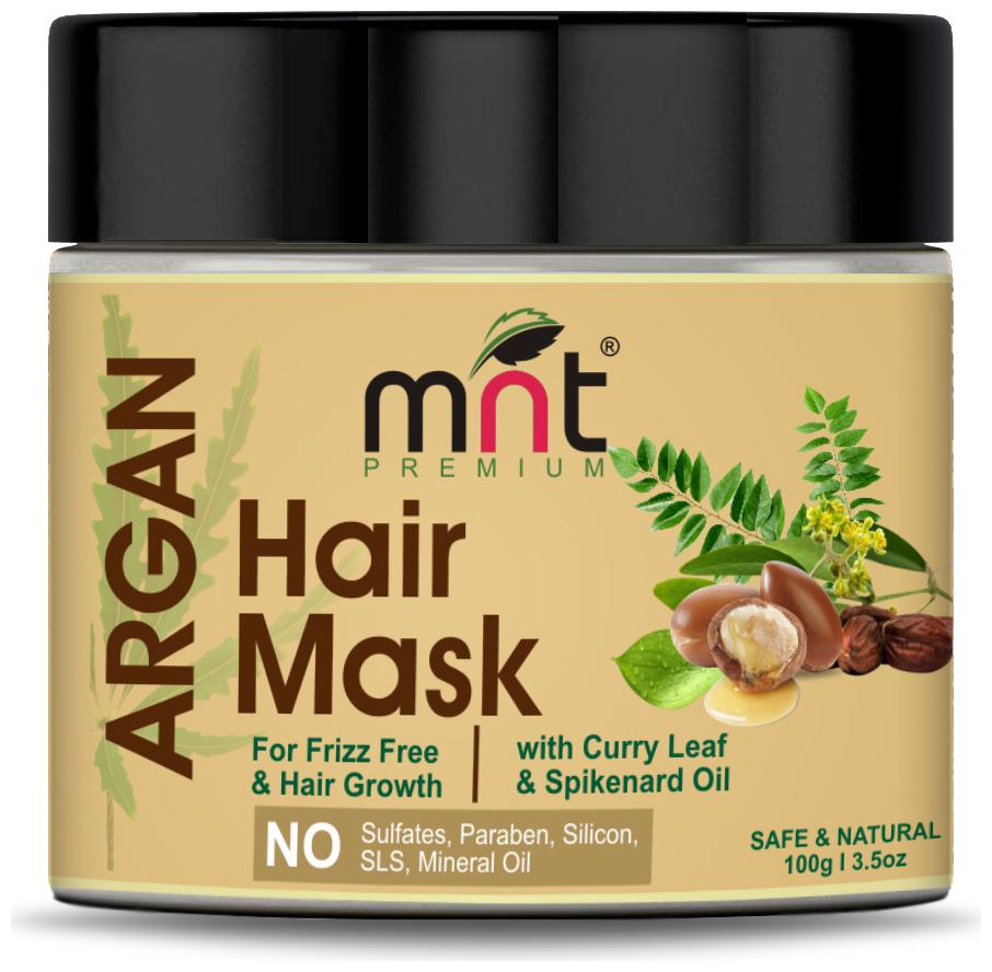 

MNT Argan Hair Mask with Curry Leaf Spikenard Oil for Hair Grow Frizz free Hair 100g
