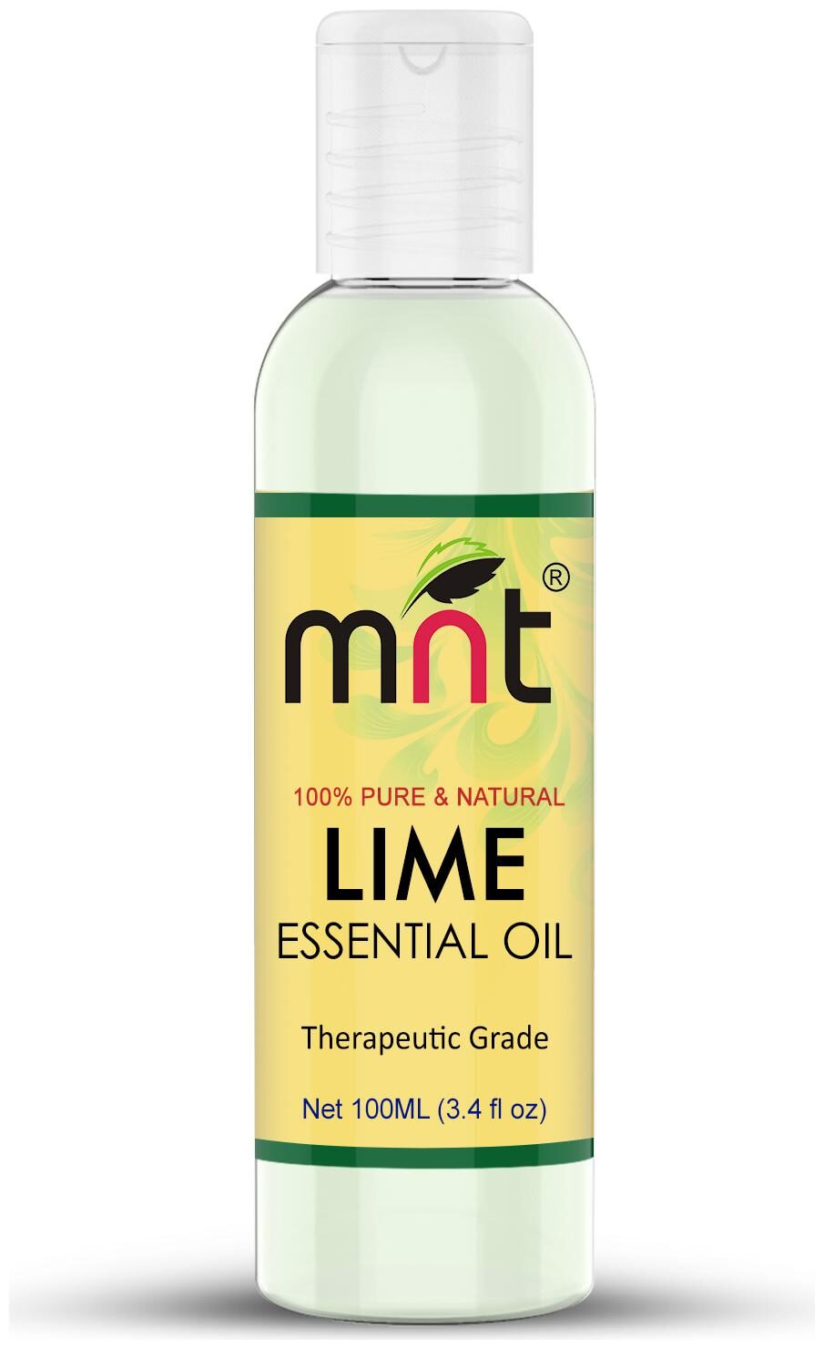 

Mnt Lime Essential Oil - 100 Pure Natural Therapeutic Grade Oil For Healthy Skin Hair Body Face And Aromatherapy (100ml)