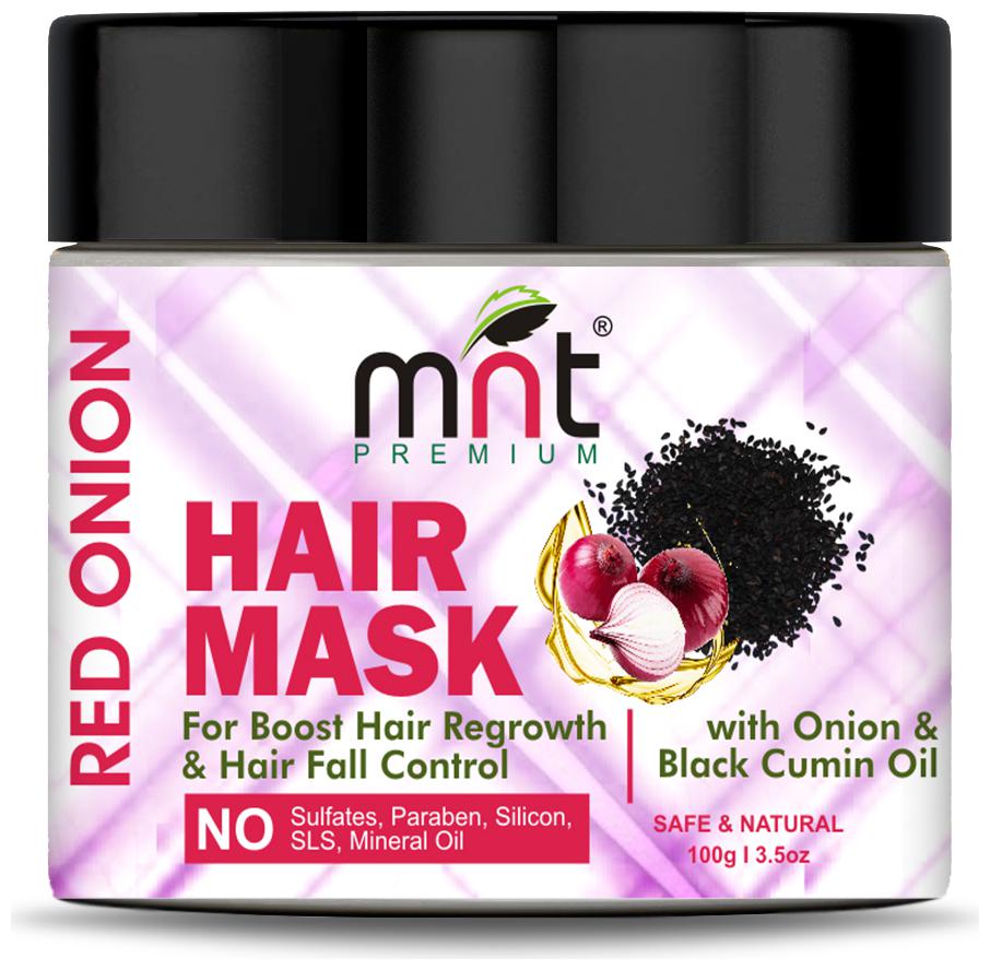 

MNT Red Onion Hair Mask with Onion Black Cumin Oil for Hair Fall Control Hair Grow Damaged Hair Repair 100g