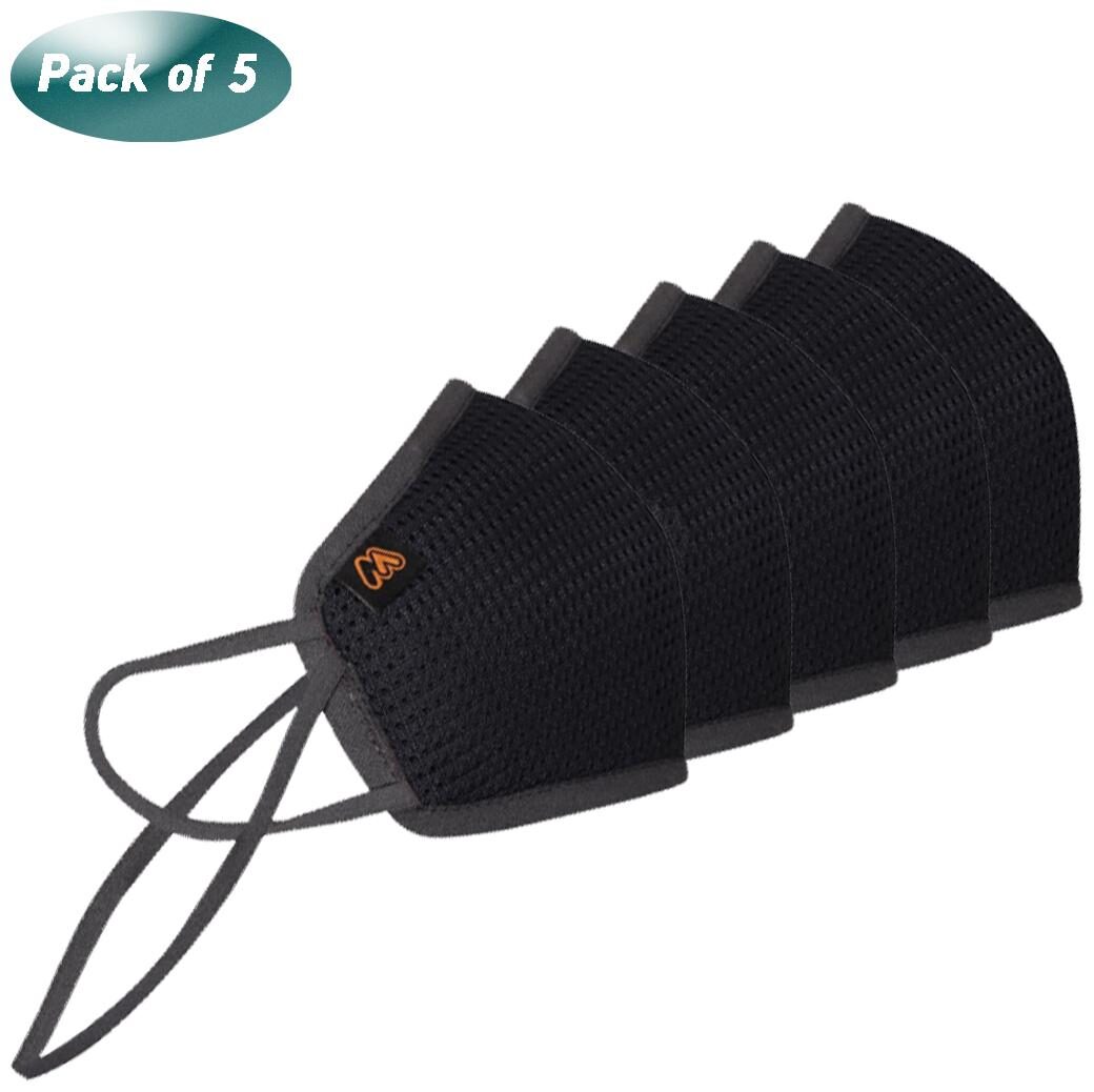 

Mobius M7 Pro Unisex 7 Layered Reusable Mask With Head Mount Black Medium Size Pack of 5
