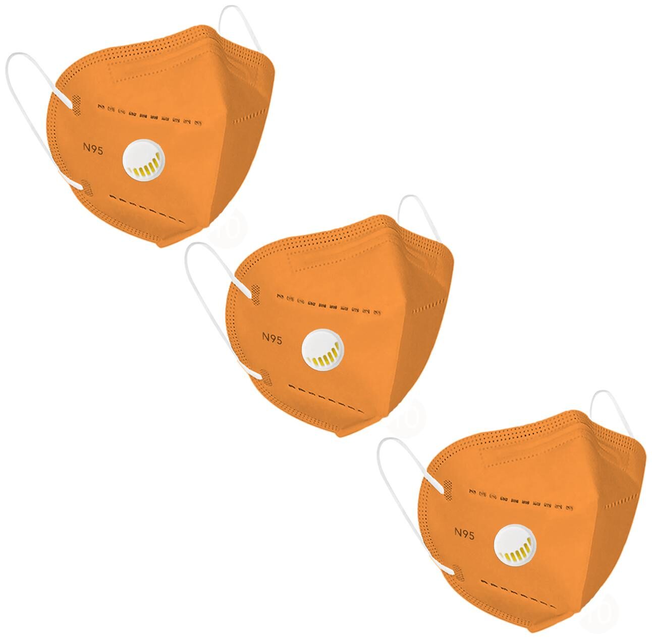 

Modesty Anti Pollution Activate N95 Mask With Respirator Orange(Pack Of 3)